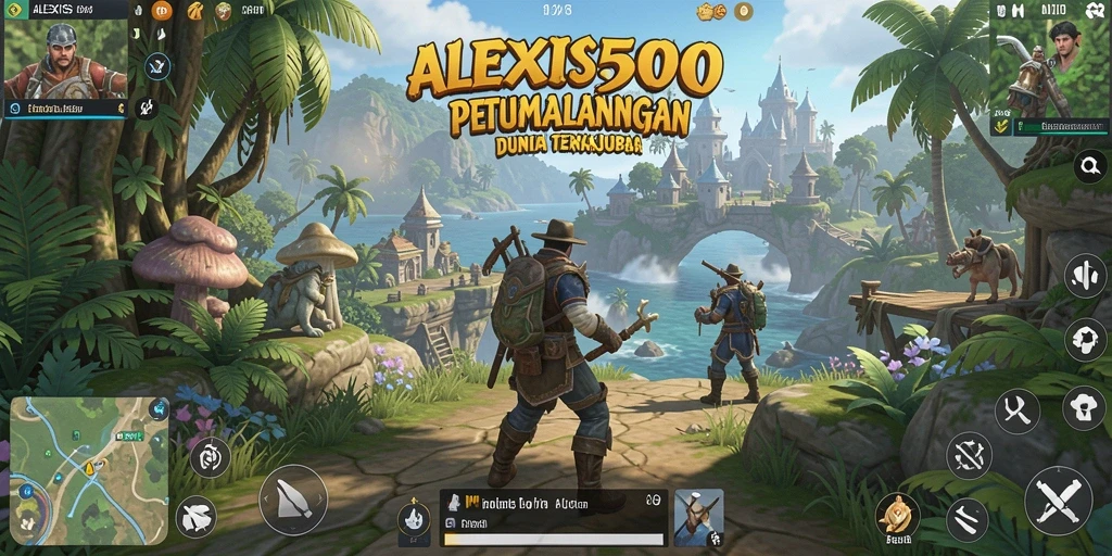 Tampilan mendebarkan dari gameplay ALEXIS500 di dunia terbuka.
