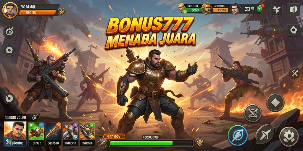 Tampilan seru gameplay Tower Defense di BONUS777 yang menegangkan