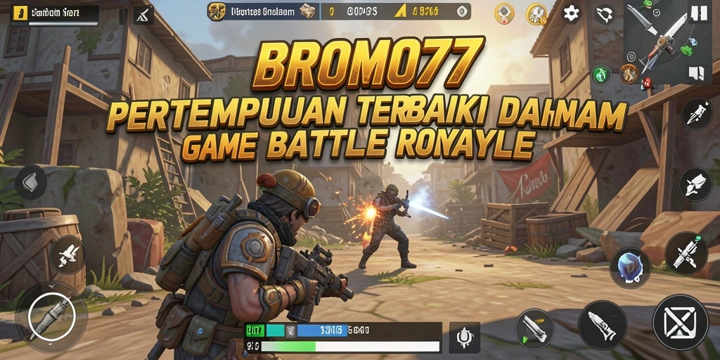 Tampilan gameplay seru di BROMO77 dengan aksi pertempuran intens.