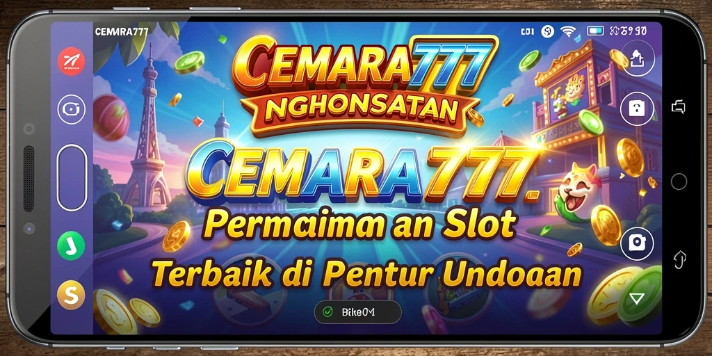 Screenshot utama CEMARA777 menampilkan aksi seru permainan Slot yang menawan.