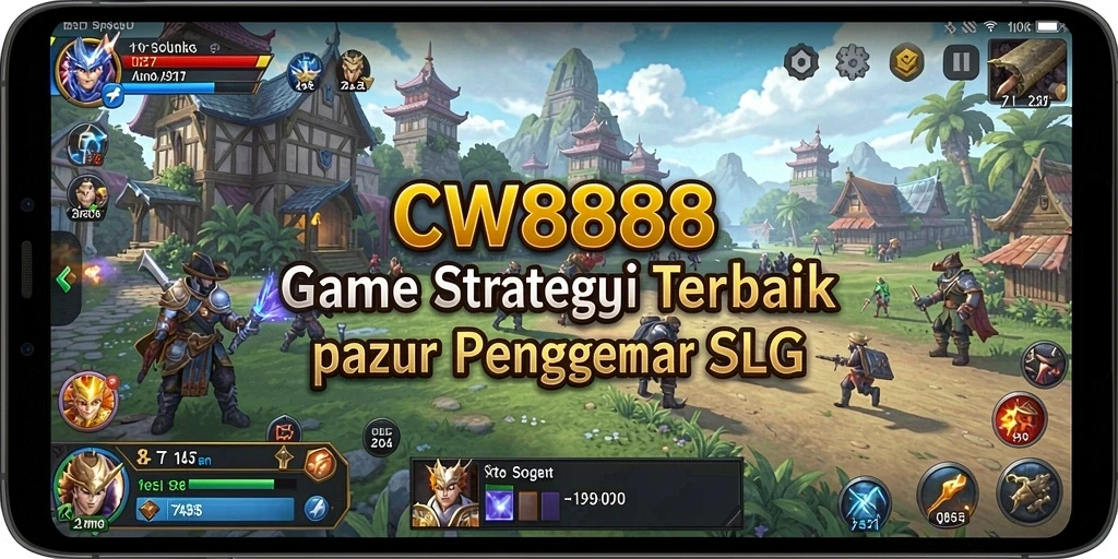 Screenshot gameplay CW8888 menampilkan pertempuran SLG yang mendebarkan.