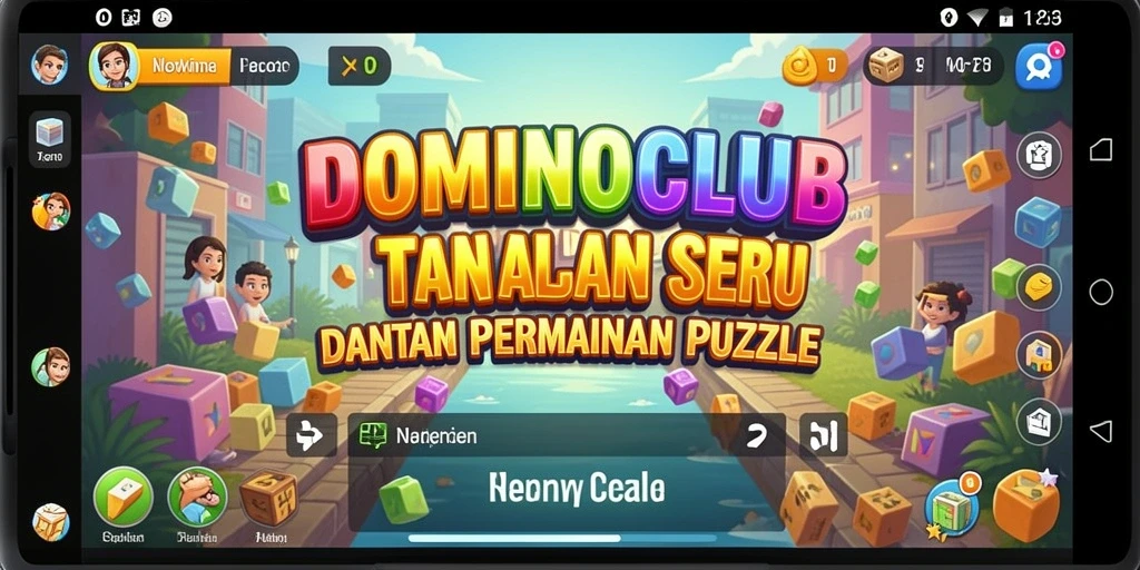 Screenshot gameplay menarik dari DOMINOCLUB saat menyelesaikan puzzle.