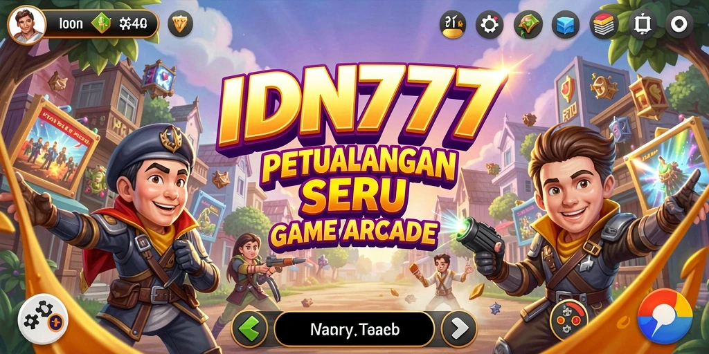Tampilan menawan gameplay IDN777 dalam mode arcade yang seru.