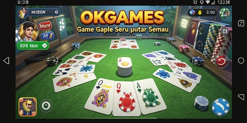 Tampilan gameplay seru dan interaktif dalam OKGAMES.