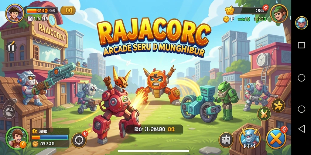 Tampilan gameplay seru dari RAJACORC yang penuh tantangan.