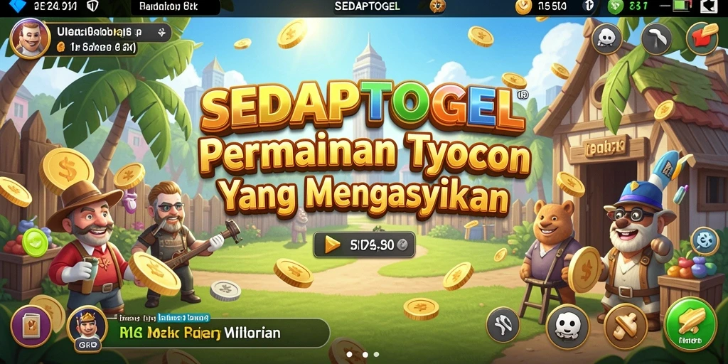 Screenshot gameplay SEDAPTOGEL dengan tampilan mengelola bisnis.