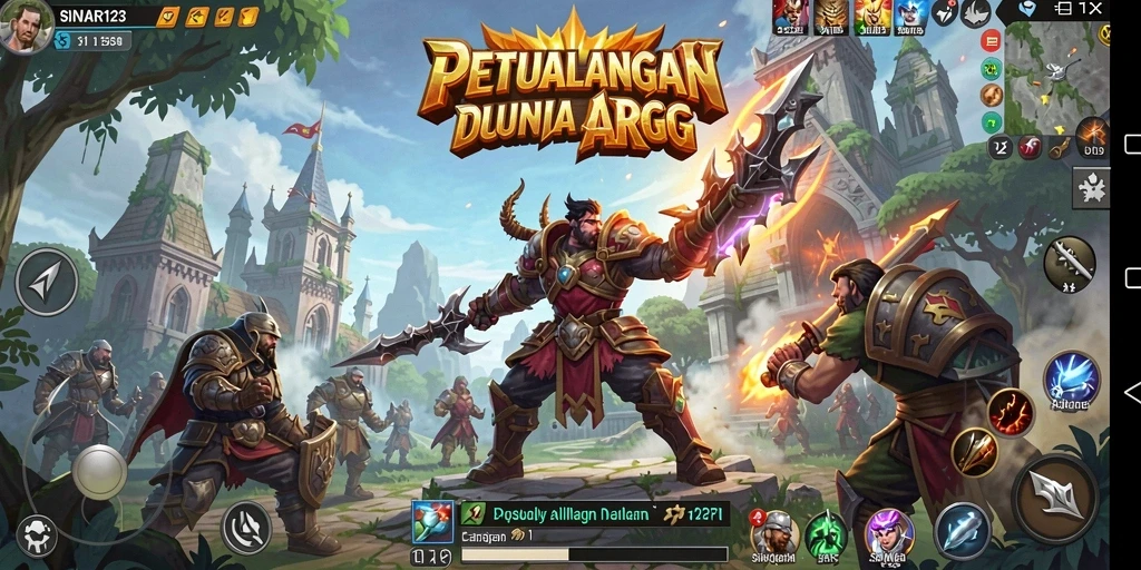 Tampilan gameplay menegangkan dalam petualangan ARPG.