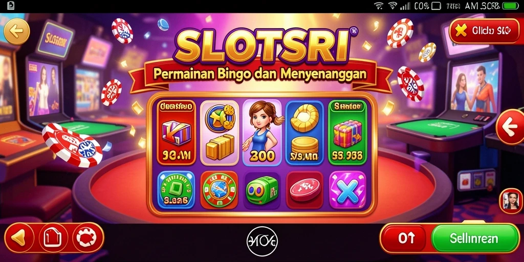 Tampilan gameplay SLOTSRI yang seru dan interaktif dalam permainan Bingo.