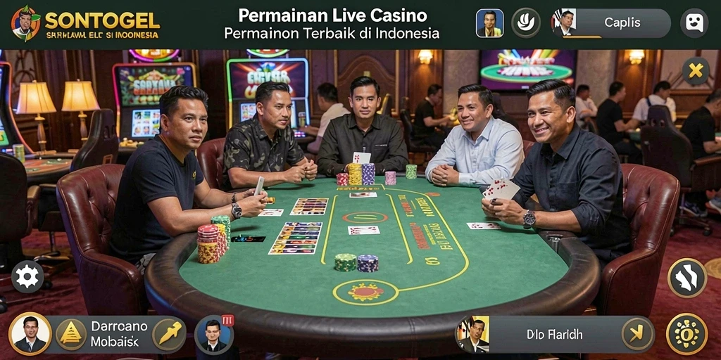 Screenshot gameplay Live Casino di SONTOGEL yang mengasyikkan.