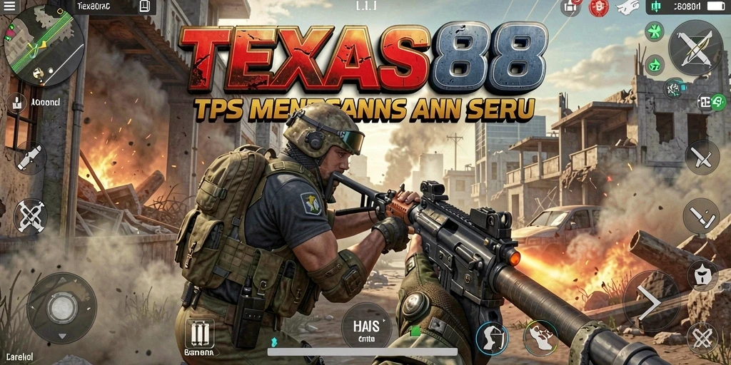 Tampilan aksi seru gameplay TEXAS88 dengan grafis memukau.