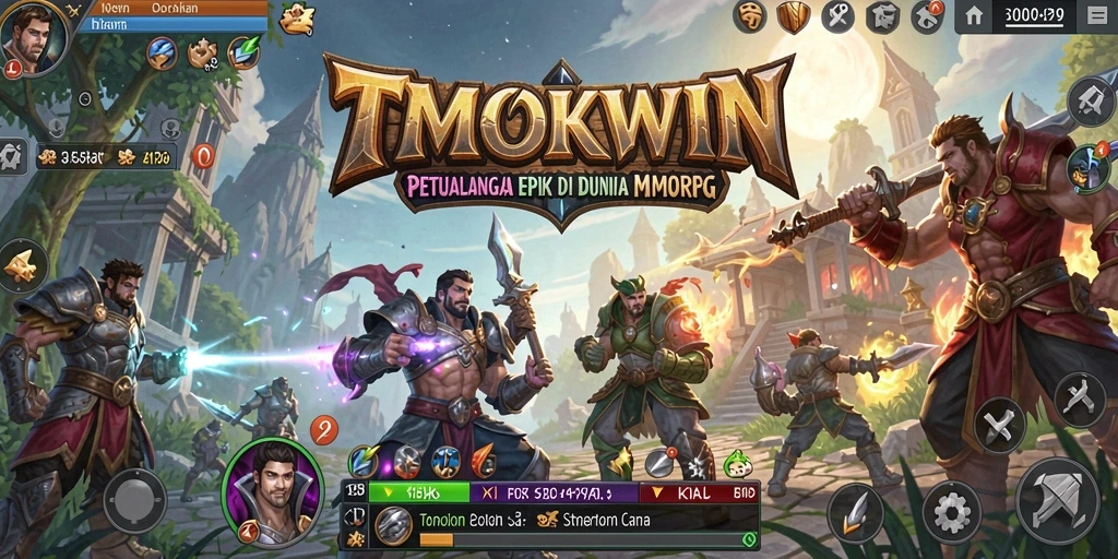 Tampilan gameplay menarik dalam dunia MMORPG TMOKWIN.