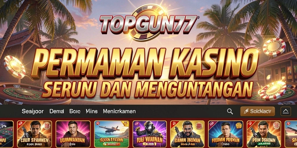 Tampilan gameplay menarik dari aplikasi Kasino TOPGUN77.