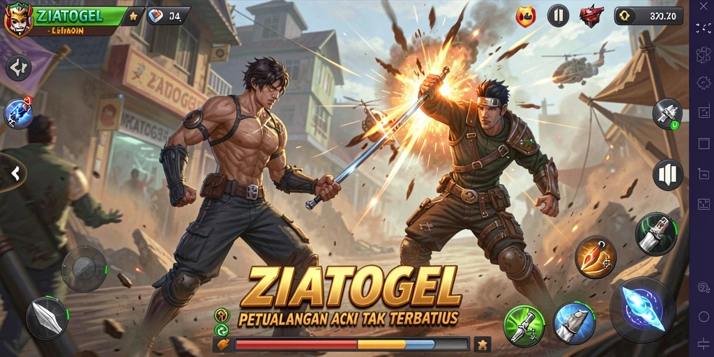 Tampilkan gameplay ZIATOGEL dengan aksi yang mendebarkan dan grafis menawan.